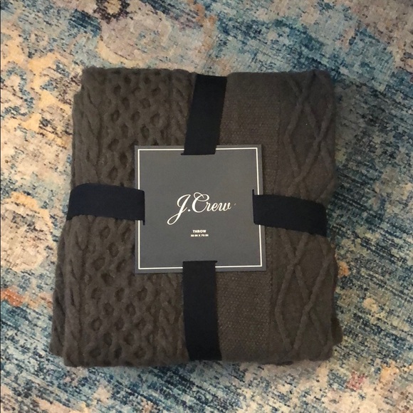 J. Crew Other - J Crew throw NWT charcoal gray 50x70